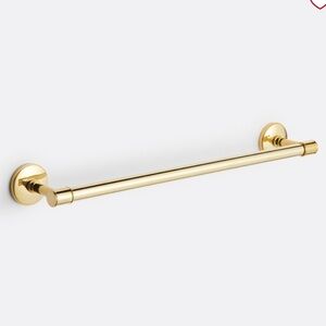 Rejuvenation Ladd Towel Bar 18” center Unlacquered Brass